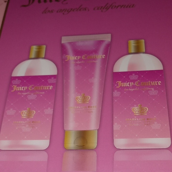 Juicy Couture Pink Body Wash Luxurious Bath Experience 3 Piece Set - Picture 4 of 4